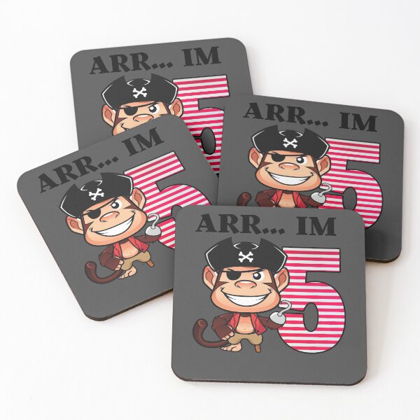 Item preview, ARR Im 5 Pirate Monkey Birthday Party Family Themed Party designed and sold by Vibbin4Life33.
