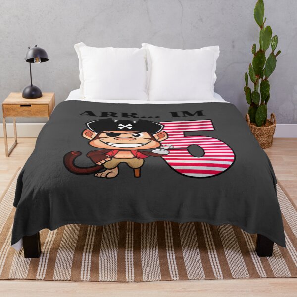 Item preview, ARR Im 5 Pirate Monkey Birthday Party Family Themed Party designed and sold by Vibbin4Life33.
