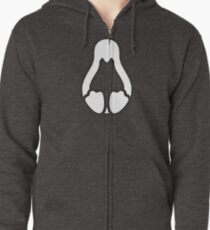 Stycil Tux (white) Zipped Hoodie