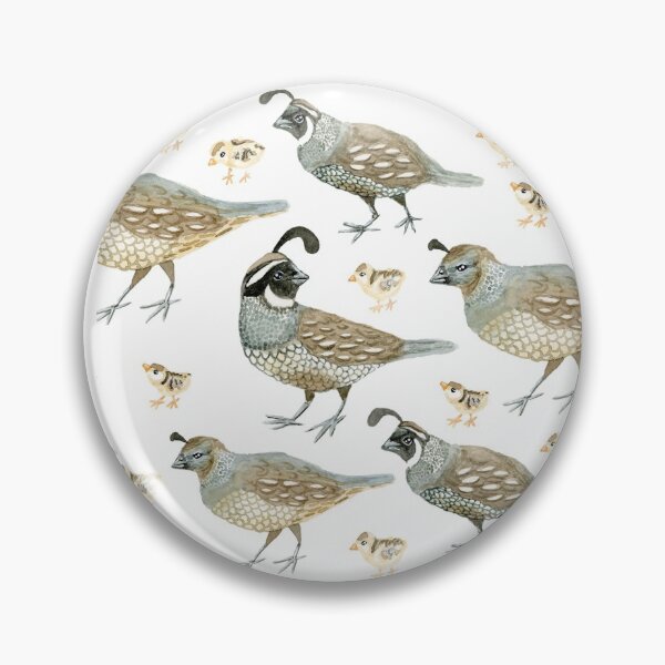 Item preview, Watercolor Quail pattern designed and sold by paintedpansy.
