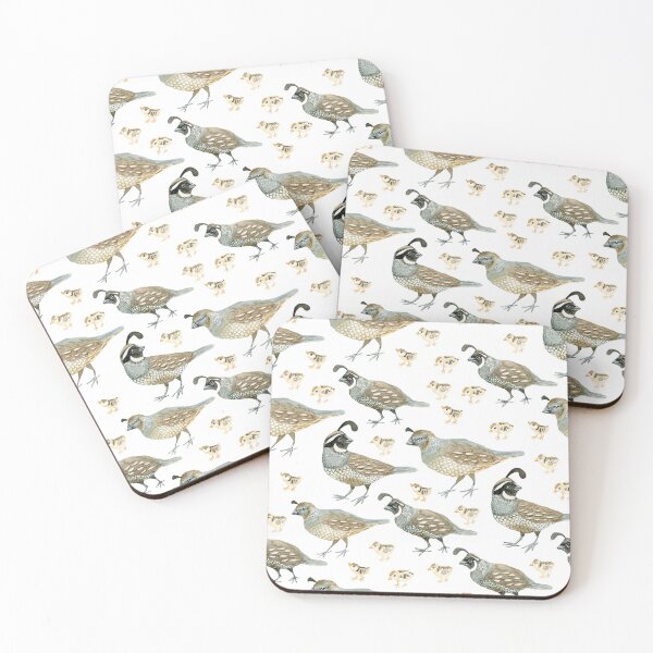Item preview, Watercolor Quail pattern designed and sold by paintedpansy.