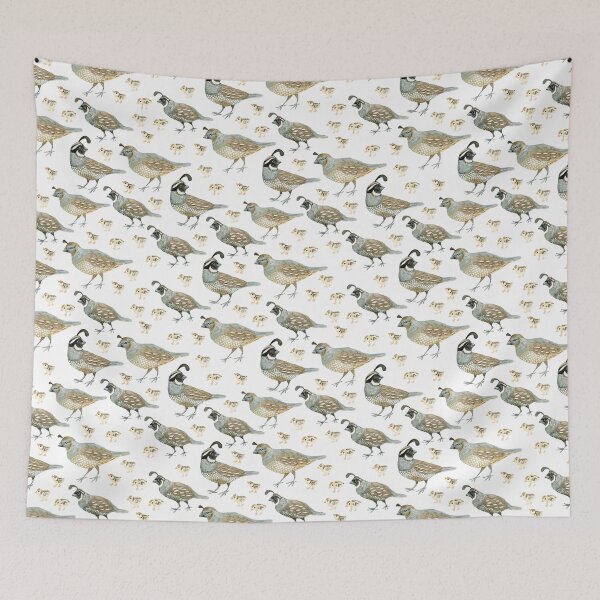 Item preview, Watercolor Quail pattern designed and sold by paintedpansy.
