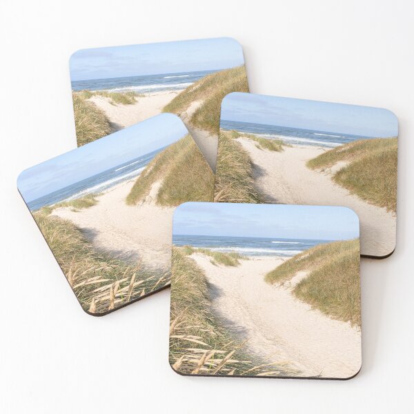 Item preview, A path to the sea through high dunes with Lyme Grass. designed and sold by Postertale.