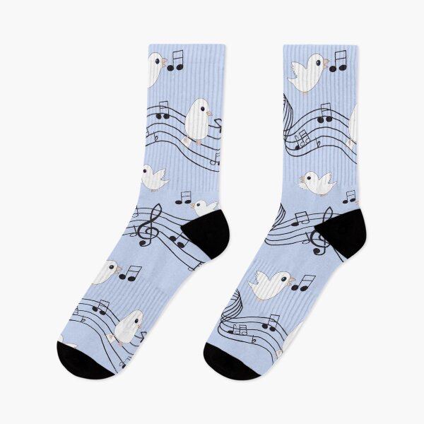 Item preview, Musical birdies on blue designed and sold by QuirkyCraftz.
