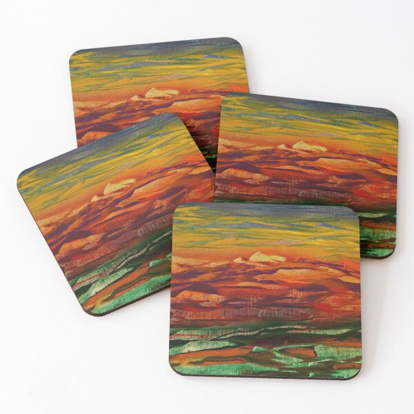 Item preview, Sunset melts over landscape designed and sold by George Hutton Hunter.