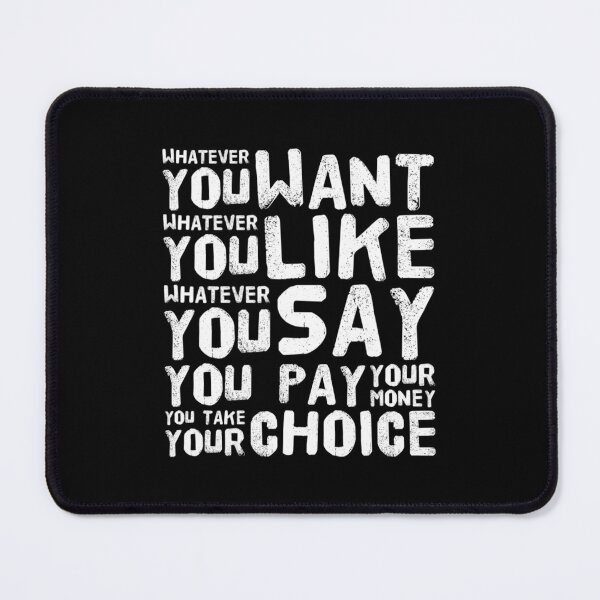 Item preview, Whatever You Want Status Quo Lyrics designed and sold by theAcollection.
