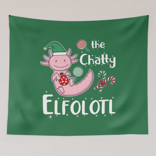 Item preview, Chatty Christmas Axolotl Elf  designed and sold by GrimButterfly.