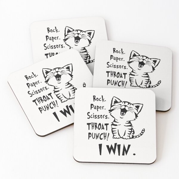 Item preview, Rock Paper Scissors Throat Punch I Win Cat designed and sold by fivestd3.