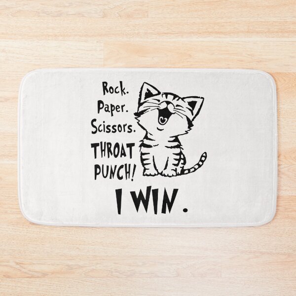Item preview, Rock Paper Scissors Throat Punch I Win Cat designed and sold by fivestd3.