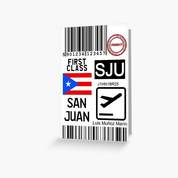 San Juan Puerto Rico Luis Muñoz Marín International Airport Greeting Card