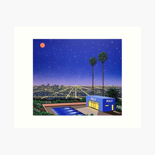 Rare Hiroshi Nagai Vaporwave Esthétique Impression artistique