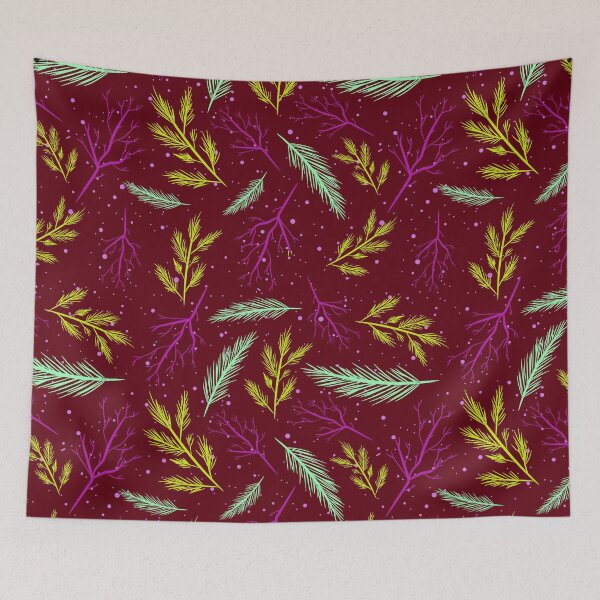 Item preview,  Trending red colorful christmas leaves and brances designed and sold by urban-color.