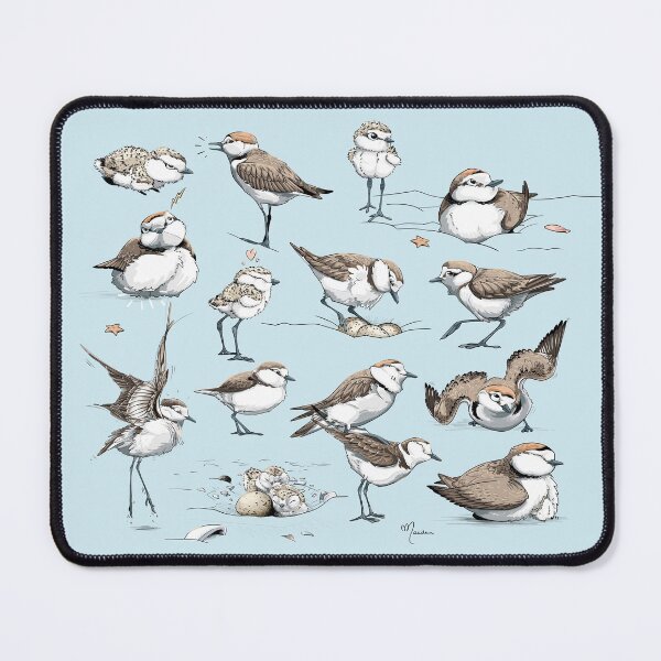 Item preview, Plover family - Blue back ground designed and sold by Maudeux.