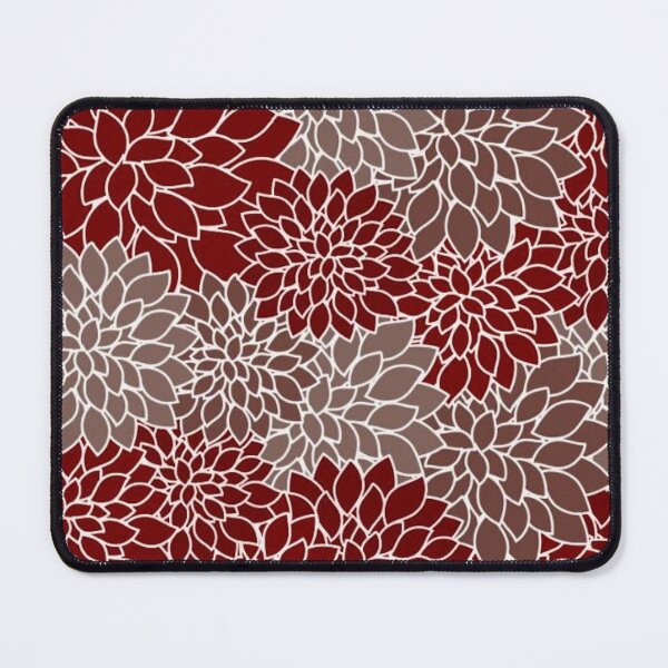 Item preview, Red and silver dahlias designed and sold by ibelieveimages.