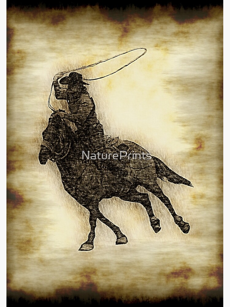 "Rodeo Cowboy Steer Roper" Spiral Notebook for Sale by NaturePrints