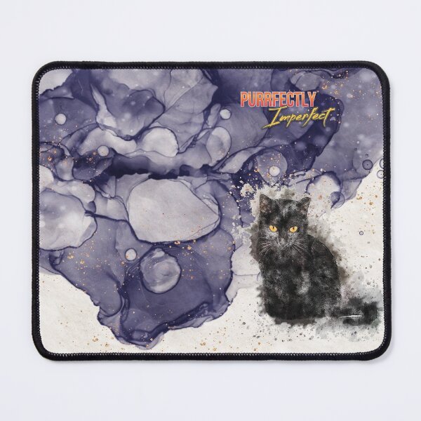 Item preview, Quirky Black Cat Quote "Perfectly Imperfect" designed and sold by ebivbooks.