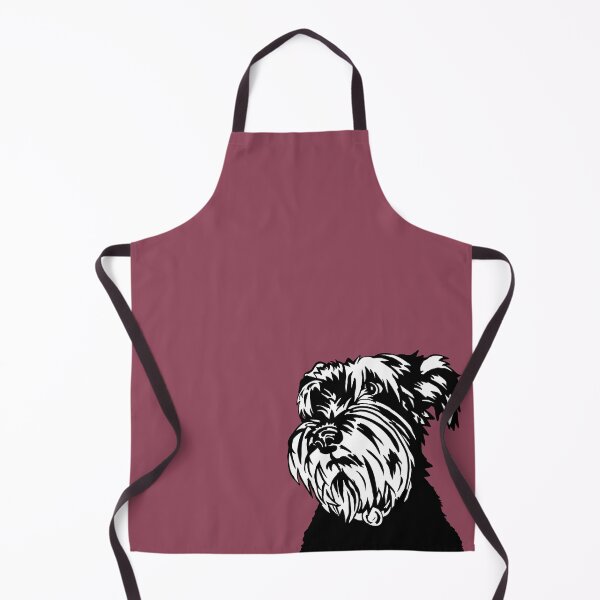 Item preview, Sally the Miniature Schnauzer Dog Linoprint on Pink Background designed and sold by NattyDesigns.