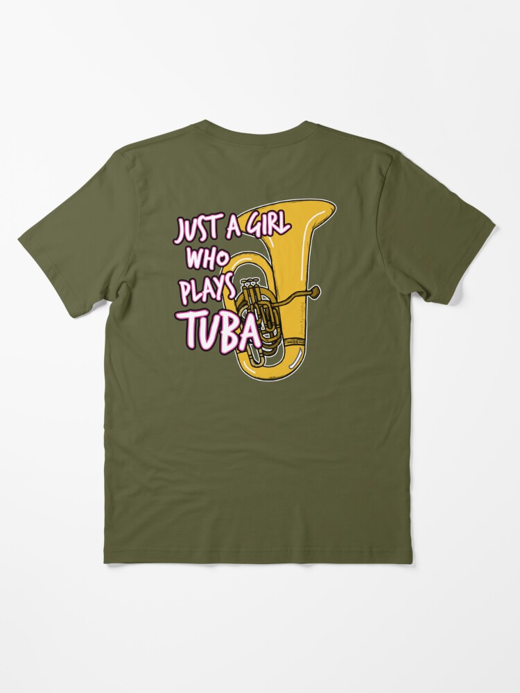 Just A Girl Who Plays Tuba Female Brass Player Essential T-Shirt for Sale  by doodlerob