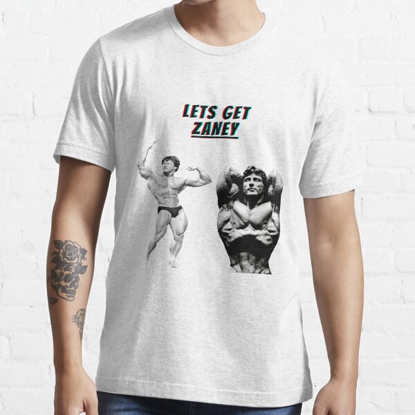 "Frank Zane Golden Era Bodybuilding Lets Gets Zaney" Tshirt for Sale