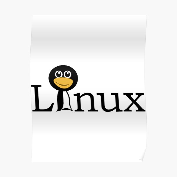 Linux with Penguin - Funny Penguin Poster