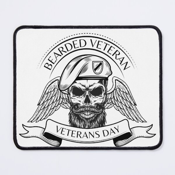 Item preview, Veterans Day Bearded Veteran US Army Armed Forces Combat Militairy Soldiers American designed and sold by Web CreationsNL.