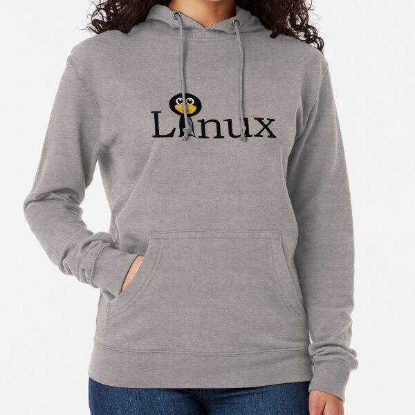Linux with Penguin - Funny Penguin Lightweight Hoodie