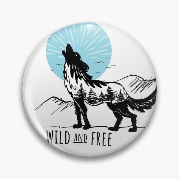 Item preview, Wild and Free howling wolf designed and sold by courbebleue.