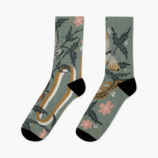 Item preview, Oui Butterflies – Mint & Gold designed and sold by Cat Coquillette.