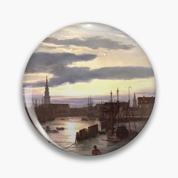 Item preview, Copenhagen Harbor by Moonlight by Johan Christian Dahl designed and sold by McSeller.