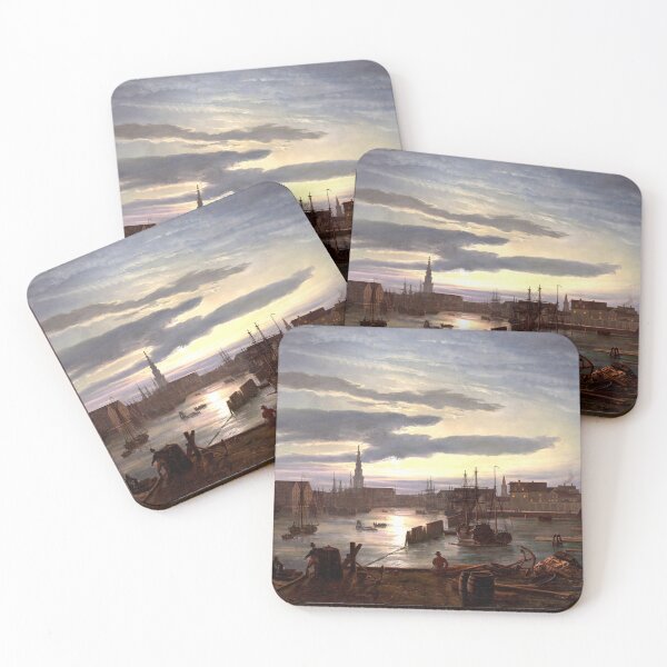 Item preview, Copenhagen Harbor by Moonlight by Johan Christian Dahl designed and sold by McSeller.