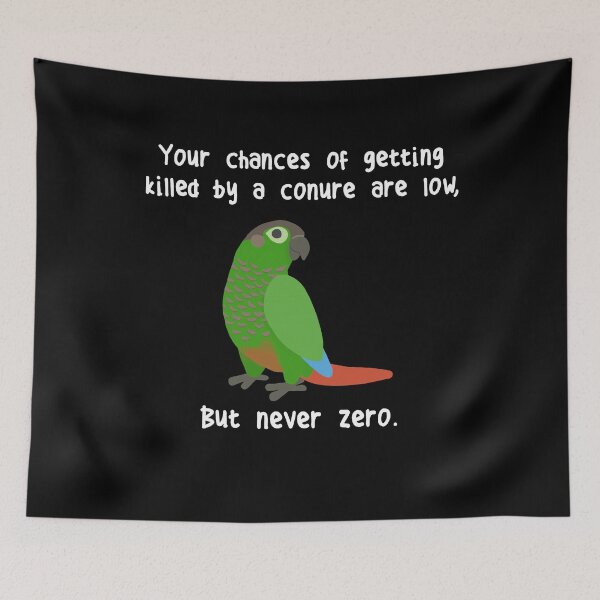 Item preview, Greencheek Conure Never Zero designed and sold by Clara Hollins.