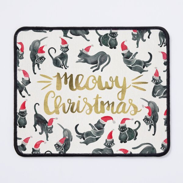 Item preview, Meowy Christmas – Gold Lettering designed and sold by Cat Coquillette.