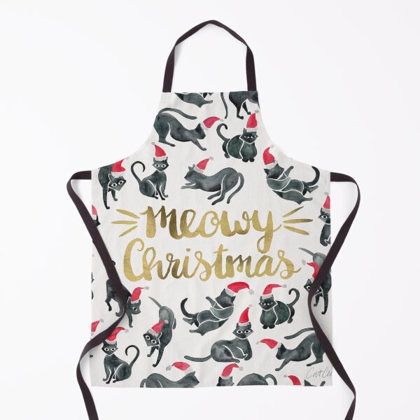 Item preview, Meowy Christmas – Gold Lettering designed and sold by Cat Coquillette.