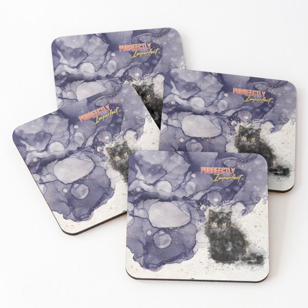 Item preview, Quirky Black Cat Quote "Perfectly Imperfect"  designed and sold by ebivbooks.