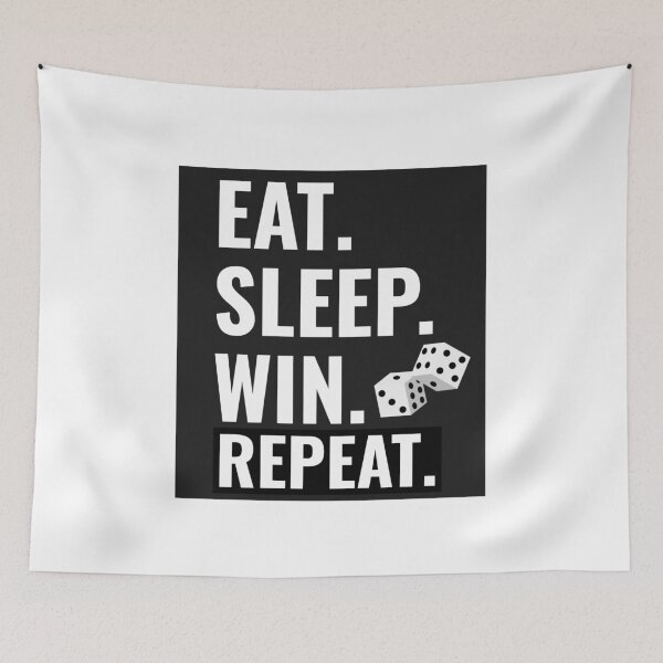 Item preview, EAT. SLEEP. WIN. REPEAT. LUCKY DICE SHIRT designed and sold by BestCoolStuff.