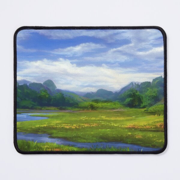 Item preview, East Texas Wildflower Country Creek Landscape Painting designed and sold by MarikaJohnson.