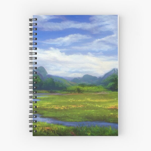 Item preview, East Texas Wildflower Country Creek Landscape Painting designed and sold by MarikaJohnson.