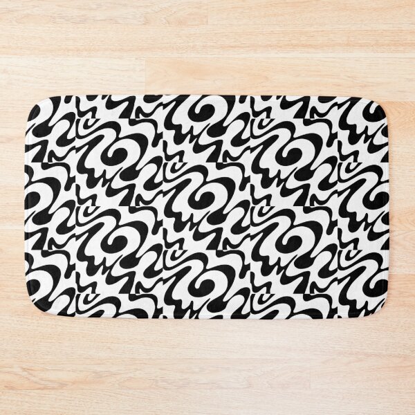 Item preview, Black and White Swirls Abstract Pattern  designed and sold by palaco210.