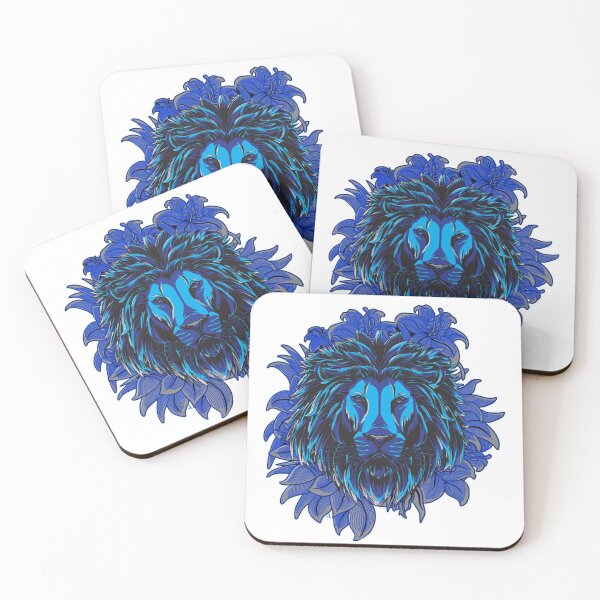 Item preview, The majestic blue lion's head designed and sold by MiarCo.