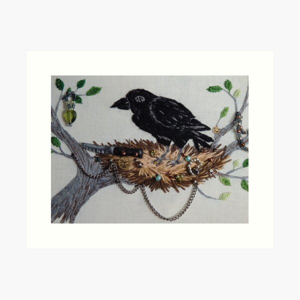Item preview, Crow in Nest designed and sold by MsFledermaus.