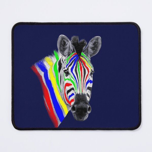 Item preview, Zebra Face with Stripes Painted Bright Colors designed and sold by Scotch Macaskill.
