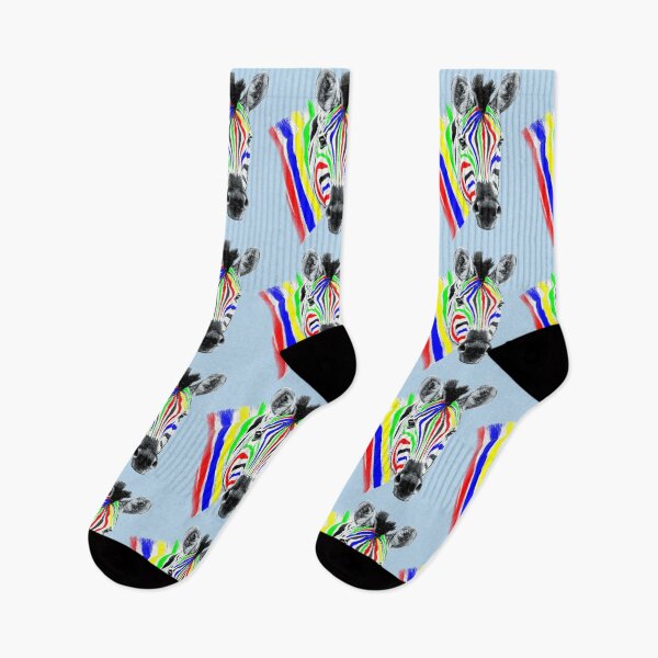 Item preview, Zebra Face with Stripes Painted Bright Colors designed and sold by Scotch Macaskill.