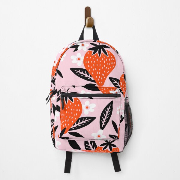 Item preview, Strawberry Blooms – Red & Black designed and sold by Cat Coquillette.