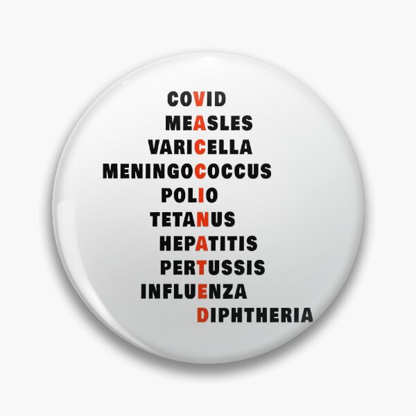 Artikelvorschau, Covid Masern Varizellen Meningokokken Polio Tetanus Hepatitis Pertussis Influenza Diphtherie Tolles geimpftes Design entworfen und verkauft von thebaronart.