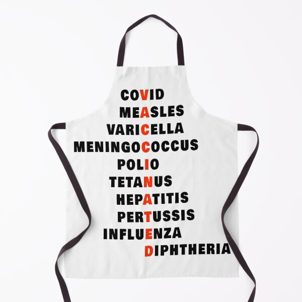 Item preview, Covid Measles Varicella Meningococcal Polio Tetanus Hepatitis Pertussis Influenza Diphtheria Awesome Vaccinated Design designed and sold by thebaronart.