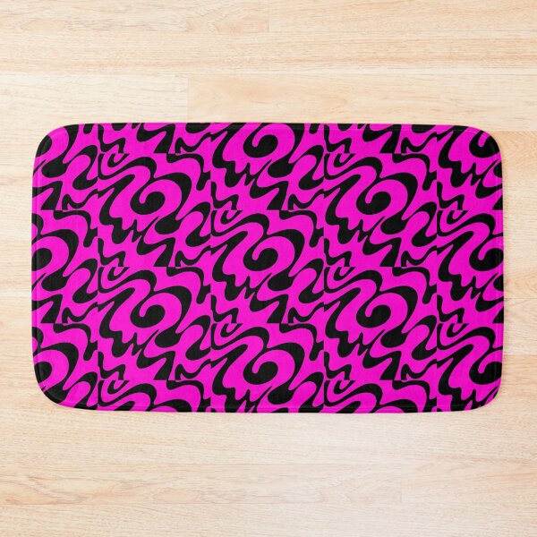Item preview, Pink and Black Lines Swirls Abstract Pattern  designed and sold by palaco210.