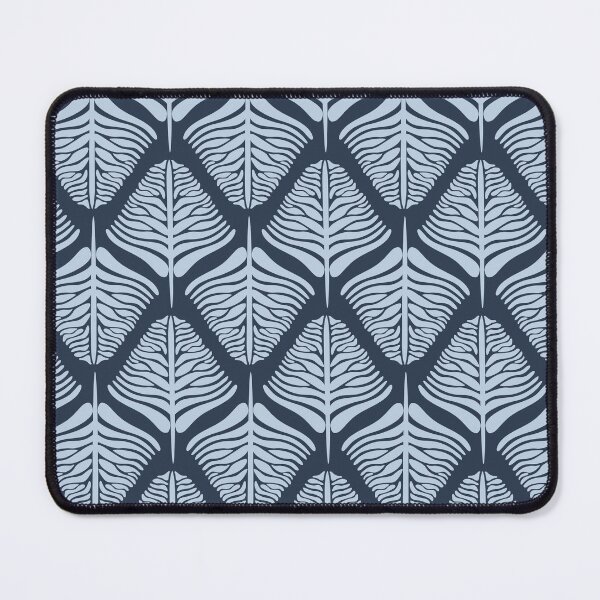 Item preview, Abstract Tropical Leaf in Fog and Navy Blue designed and sold by vinpauld.
