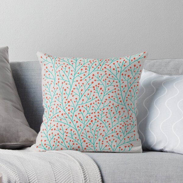 Item preview, Berry Branches – Red & Turquoise designed and sold by Cat Coquillette.