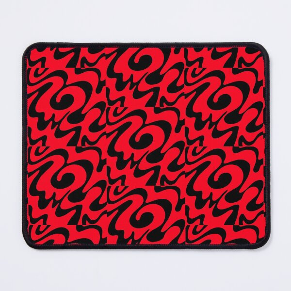 Item preview, Red and Black Lines Swirls Abstract Pattern  designed and sold by palaco210.