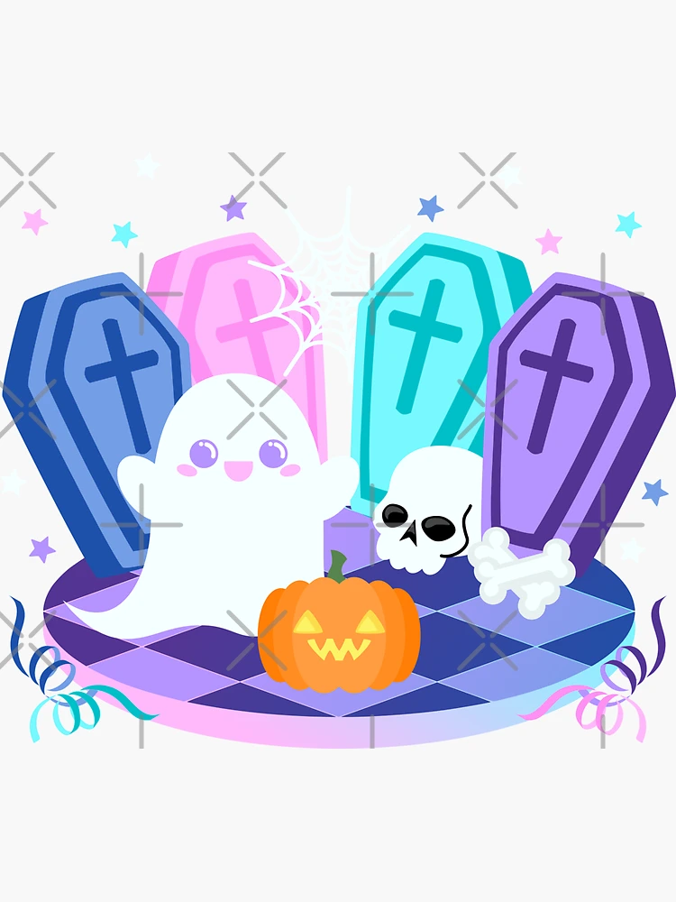  GI Halloween Stickers Cute But Spooky, Stickers for Halloween  Girls, Cute Ghost Ghoul Pumpkin Bat Spider Kawaii